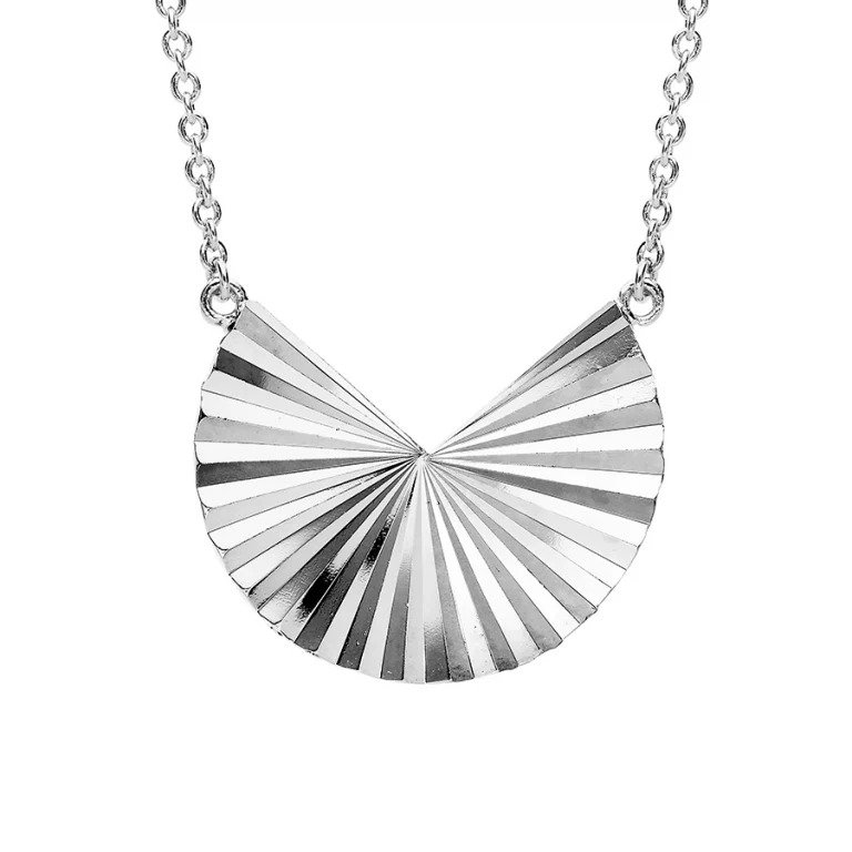 Collier forme géométrique diamantée – Argent 925 rhodié | Azuline
