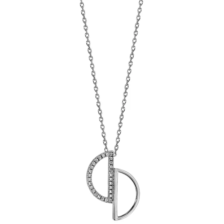 Collier demi cercle – Argent 925 rhodié | Azuline