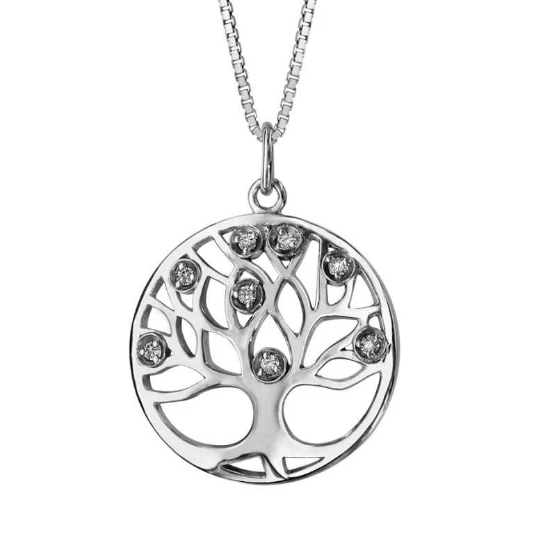 Collier rond à synthétiques blanches – Argent 925 rhodié | Azuline