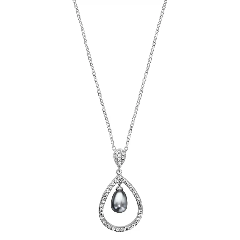 Collier goutte à perles – Argent 925 rhodié | Azuline
