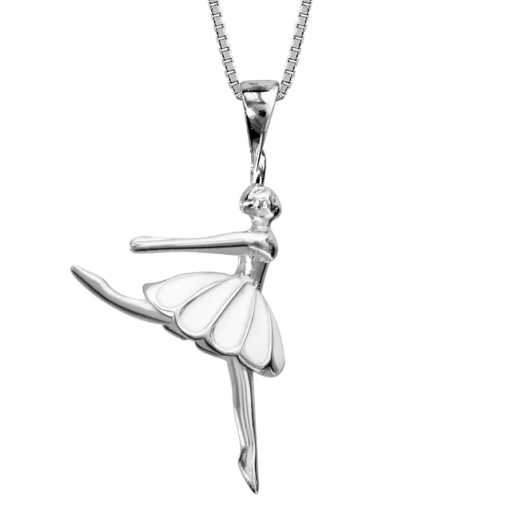 Collier danseuse en résine – Argent 925 rhodié | Azuline