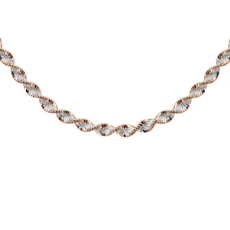 Collier vrille torsadé doré rose – Argent 925 doré | Azuline