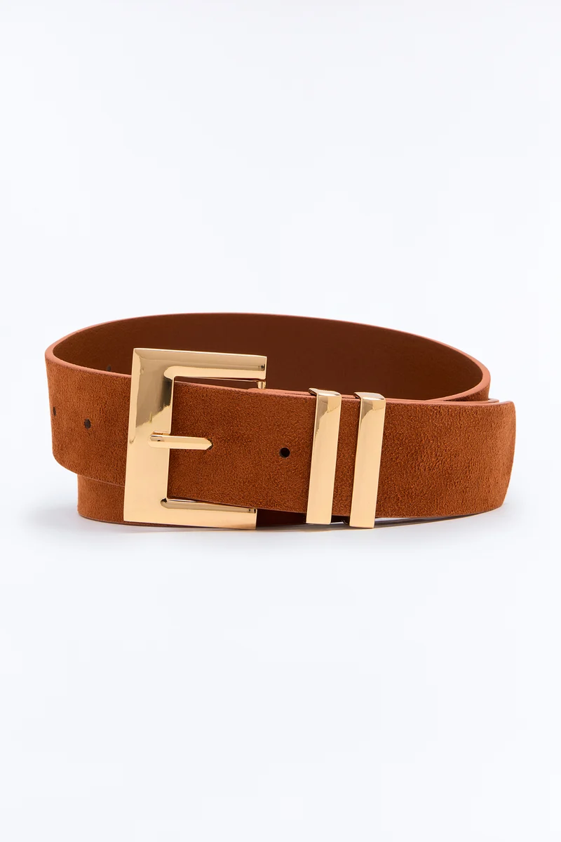 Too Far Gone Leather Belt - Cognac