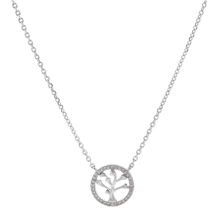 Collier arbre de vie contour – Argent 925 rhodié | Azuline