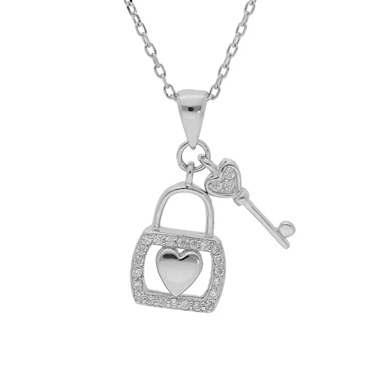 Collier cadenas cœur – Argent 925 rhodié | Azuline