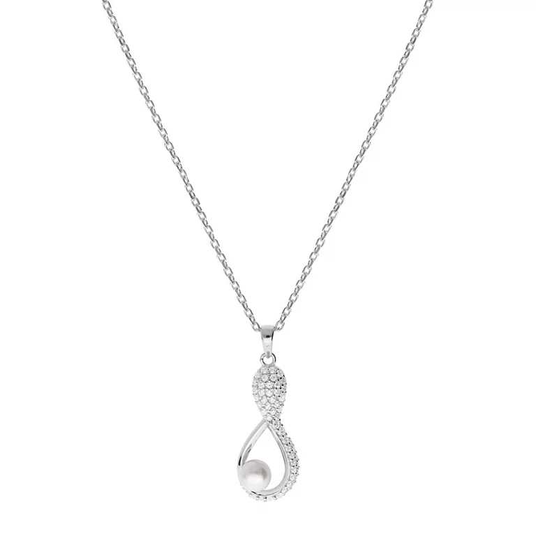 Collier pendentif perle – Argent 925 rhodié | Azuline