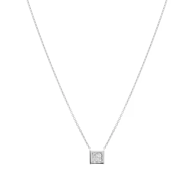 Collier carrée – Argent 925 rhodié | Azuline