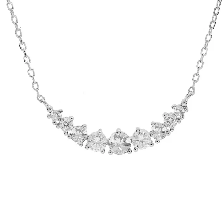 Collier arrondi serti d’oxydes – Argent 925 rhodié | Azuline