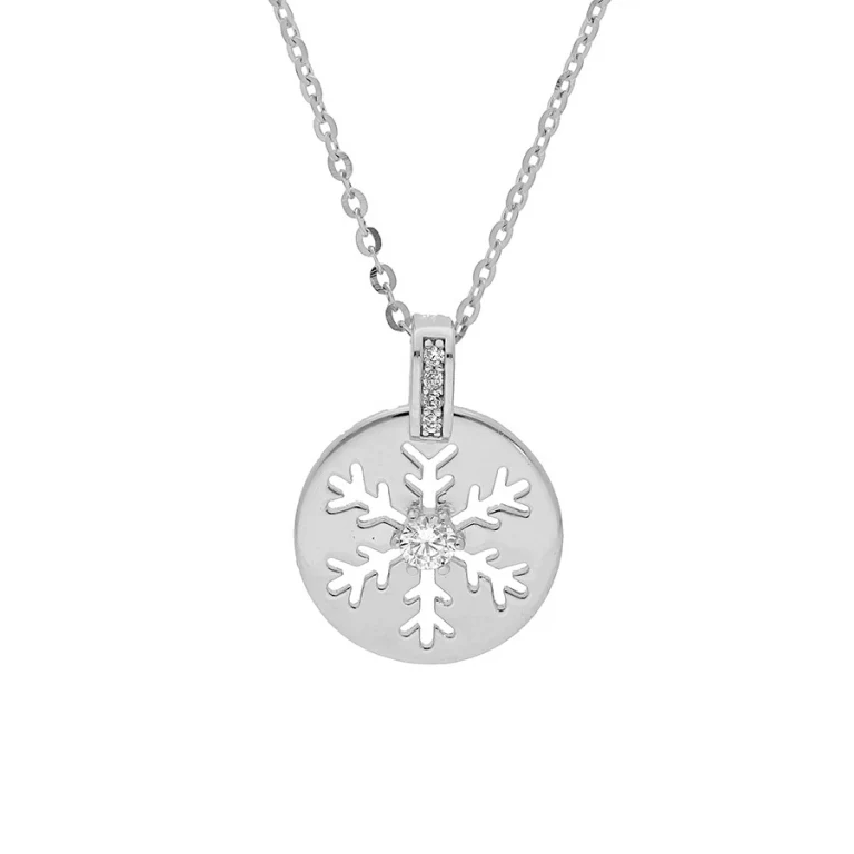 Collier rondelle ajouré grand modèle – Argent 925 rhodié | Azuline