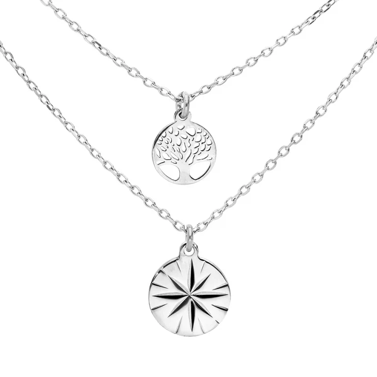 Collier pastille diamanté – Argent 925 rhodié | Azuline