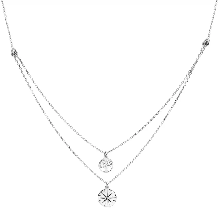Collier pastille diamanté – Argent 925 rhodié | Azuline