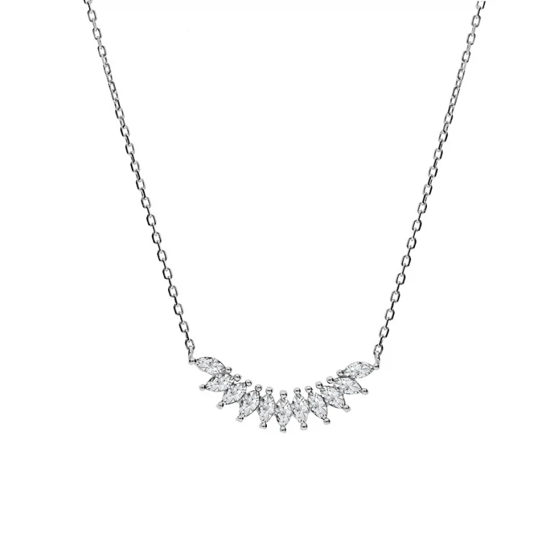 Collier navettes serti d’oxydes multicolores – Argent 925 rhodié | Azuline