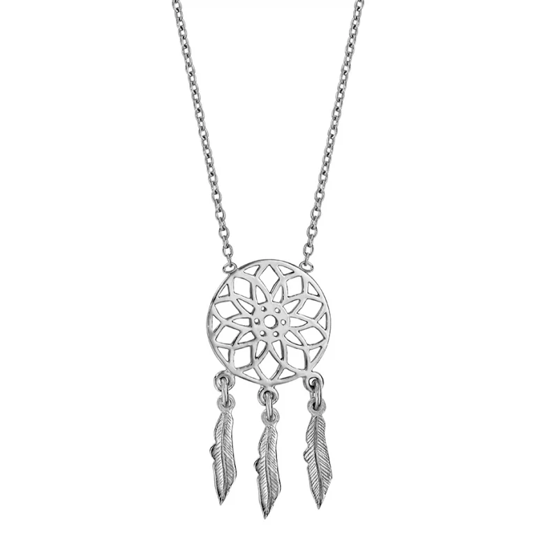 Collier attrape rêve à pampilles – Argent 925 rhodié | Azuline