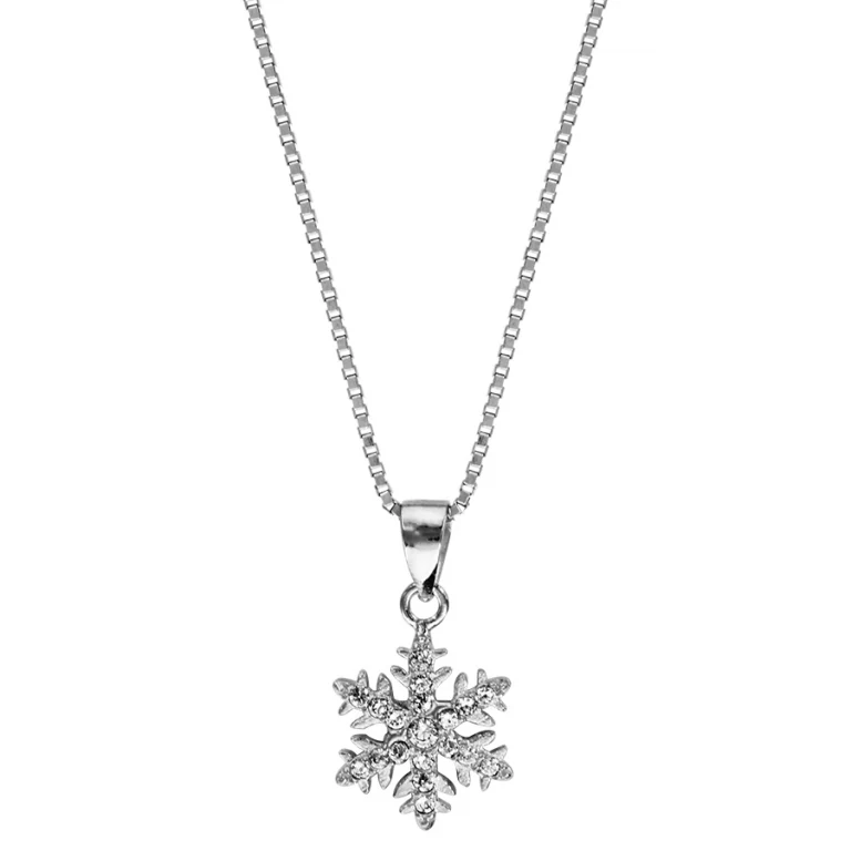 Collier flocon de neige petit modèle – Argent 925 rhodié | Azuline