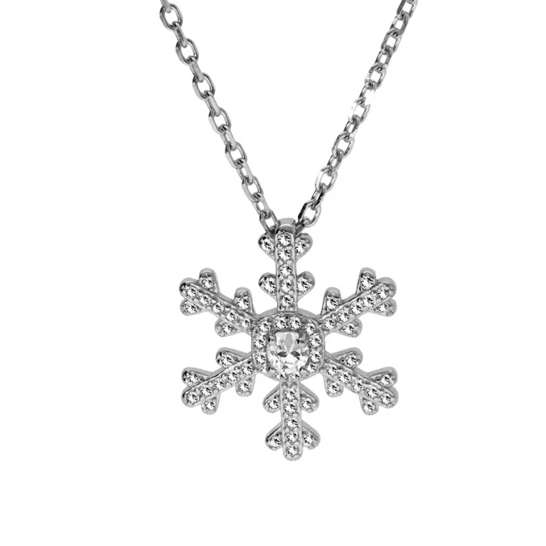 Collier flocon – Argent 925 rhodié | Azuline