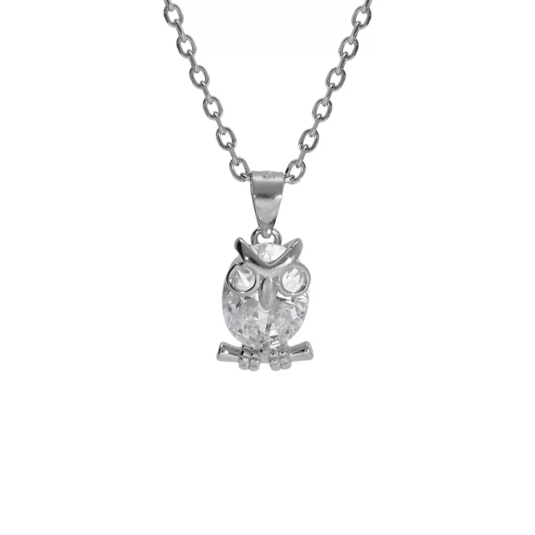 Collier chouette hibou – Argent 925 rhodié | Azuline