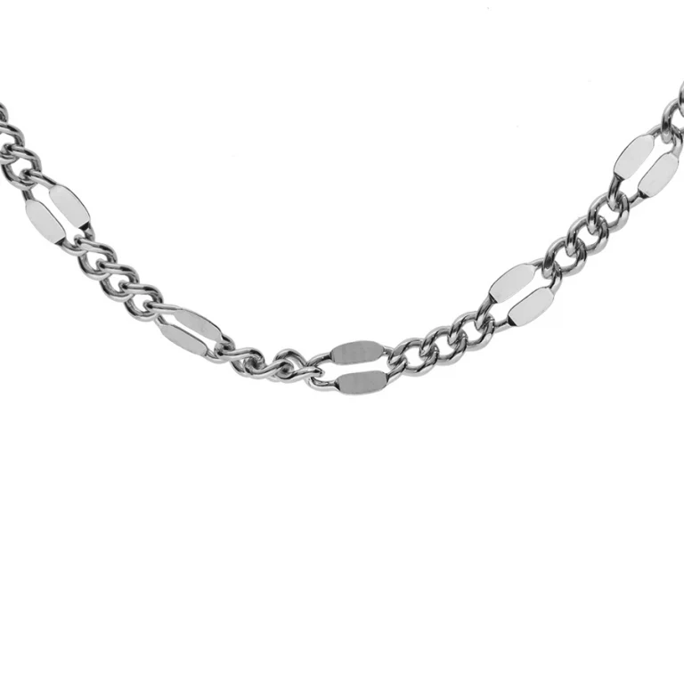 Collier maille fantaisie style gourmette – Argent 925 rhodié | Azuline