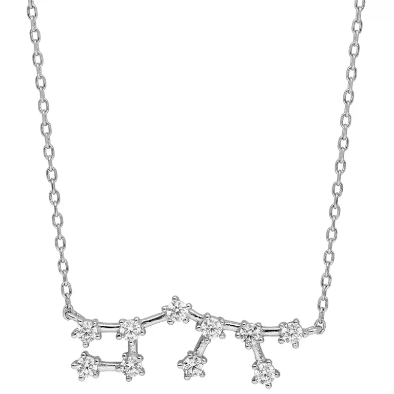 Collier constellation serti d’oxydes – Argent 925 rhodié | Azuline