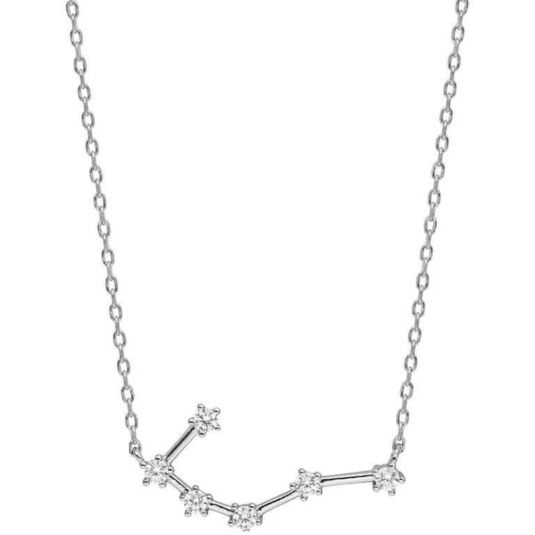Collier constellation du Cancer sertie d’oxydes blancs – Argent 925 rhodié | Azuline