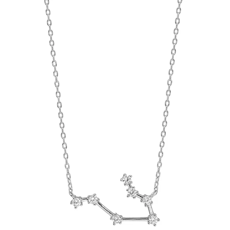 Collier constellation des Gémeaux sertie d’oxydes blancs – Argent 925 rhodié | Azuline