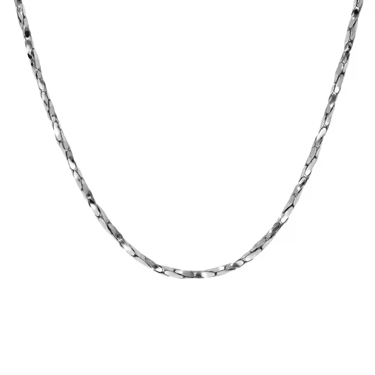 Collier torsadé diamanté épais 42 cm – Argent 925 rhodié | Azuline