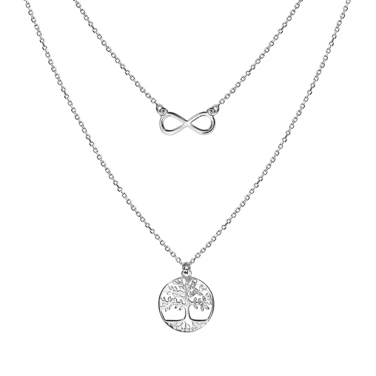 Collier infini double rang – Argent 925 rhodié | Azuline