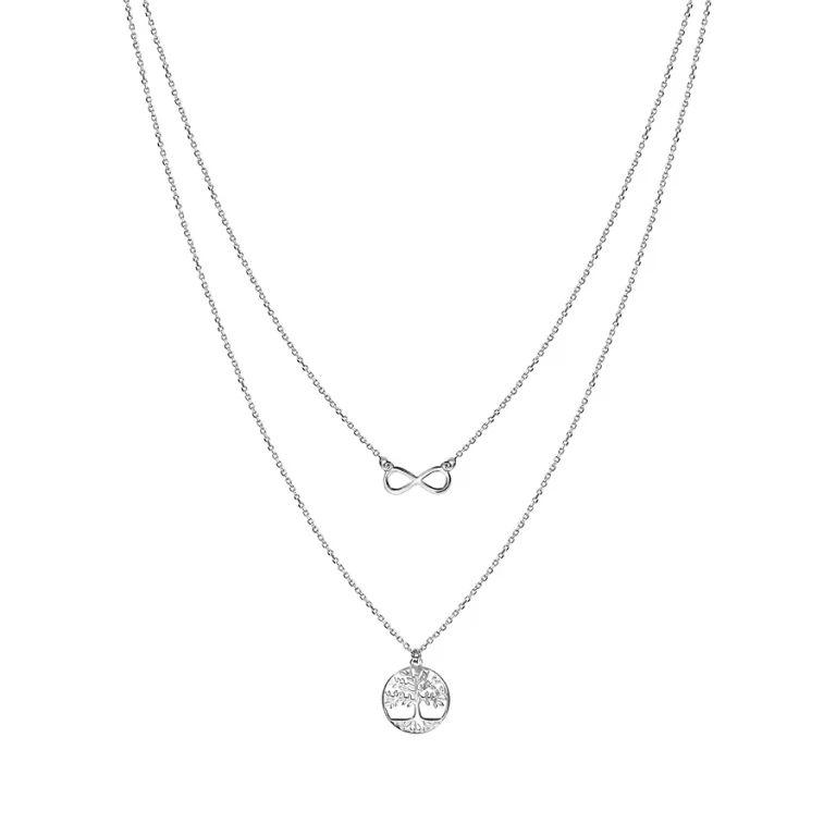 Collier infini double rang – Argent 925 rhodié | Azuline