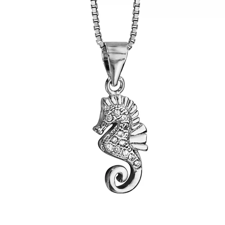 Collier hippocampe – Argent 925 rhodié | Azuline