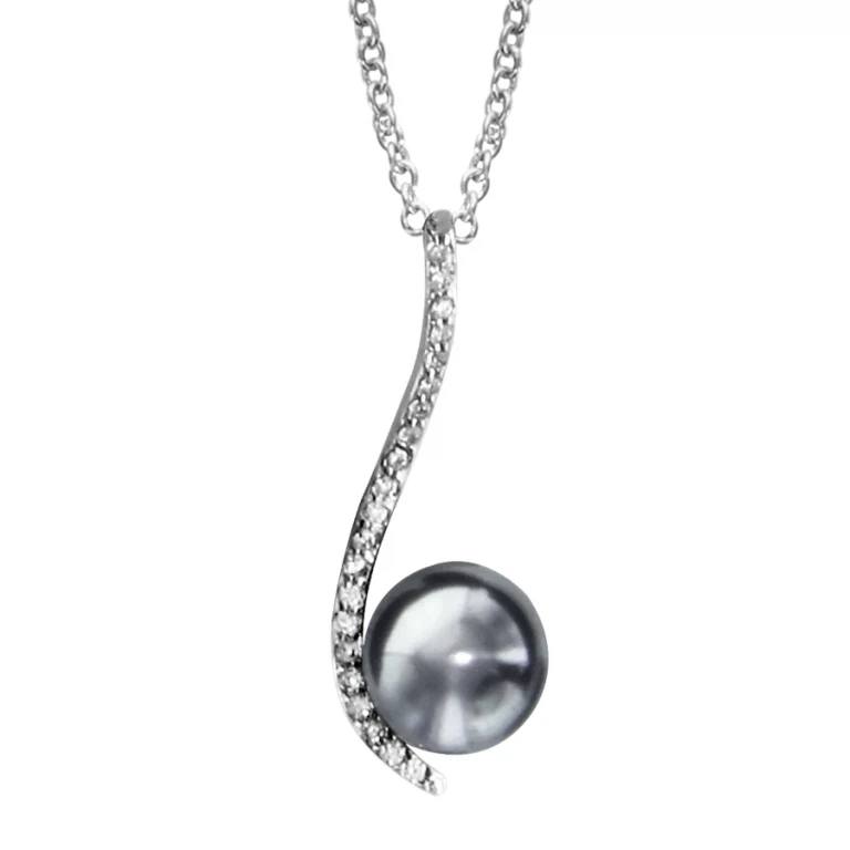 Collier forme vague – Argent 925 rhodié | Azuline