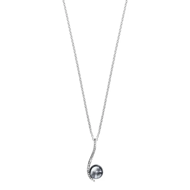 Collier forme vague – Argent 925 rhodié | Azuline
