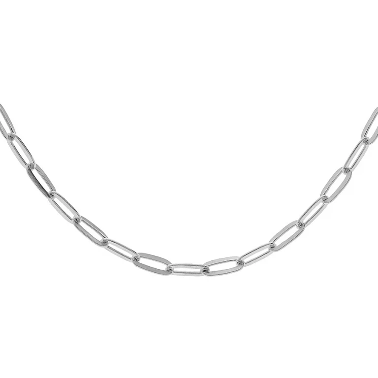Collier maille rectangulaire épaisse – Argent 925 rhodié | Azuline