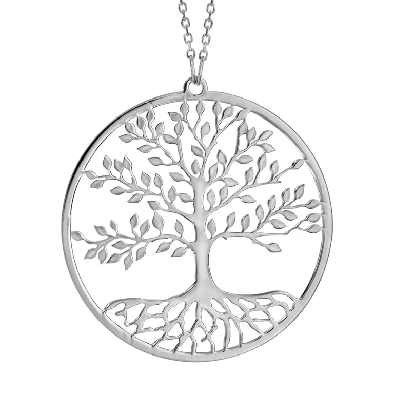 Collier arbre de vie ajouré – Argent 925 rhodié | Azuline