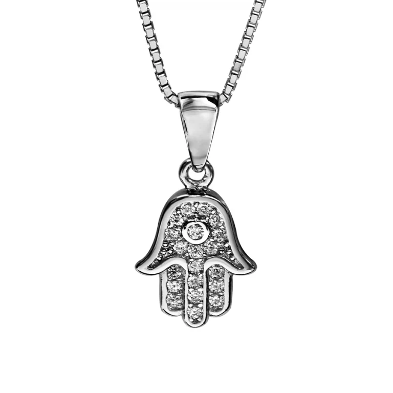 Collier main de Fatma – Argent 925 rhodié | Azuline