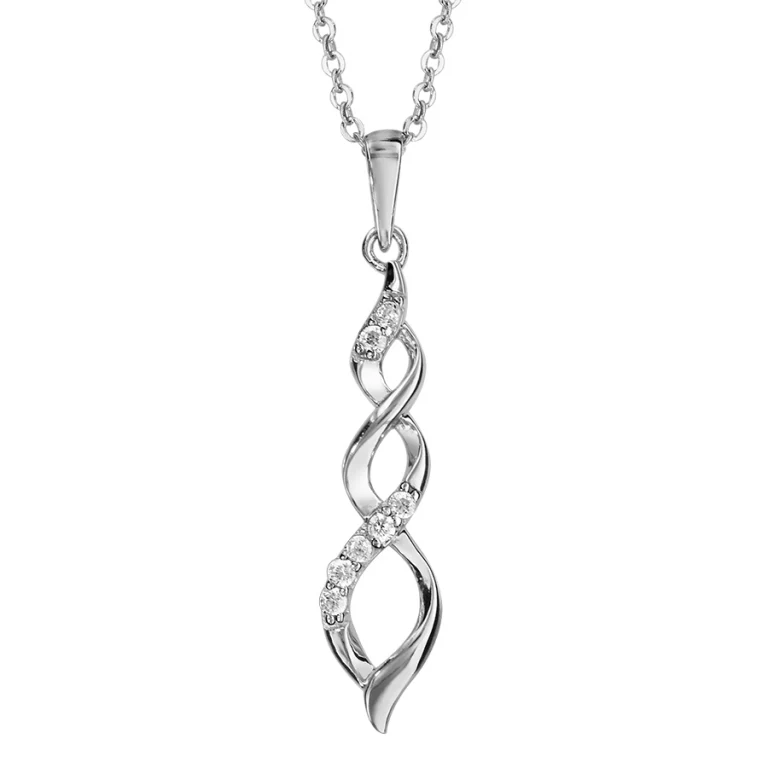 Collier croisees – Argent 925 rhodié | Azuline