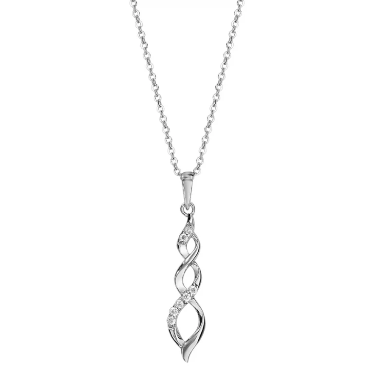 Collier croisees – Argent 925 rhodié | Azuline