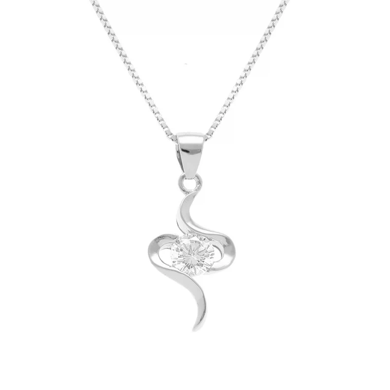 Collier serpentin – Argent 925 rhodié | Azuline