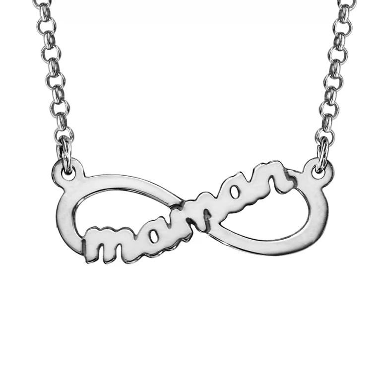 Collier infini ajouré – Argent 925 rhodié | Azuline