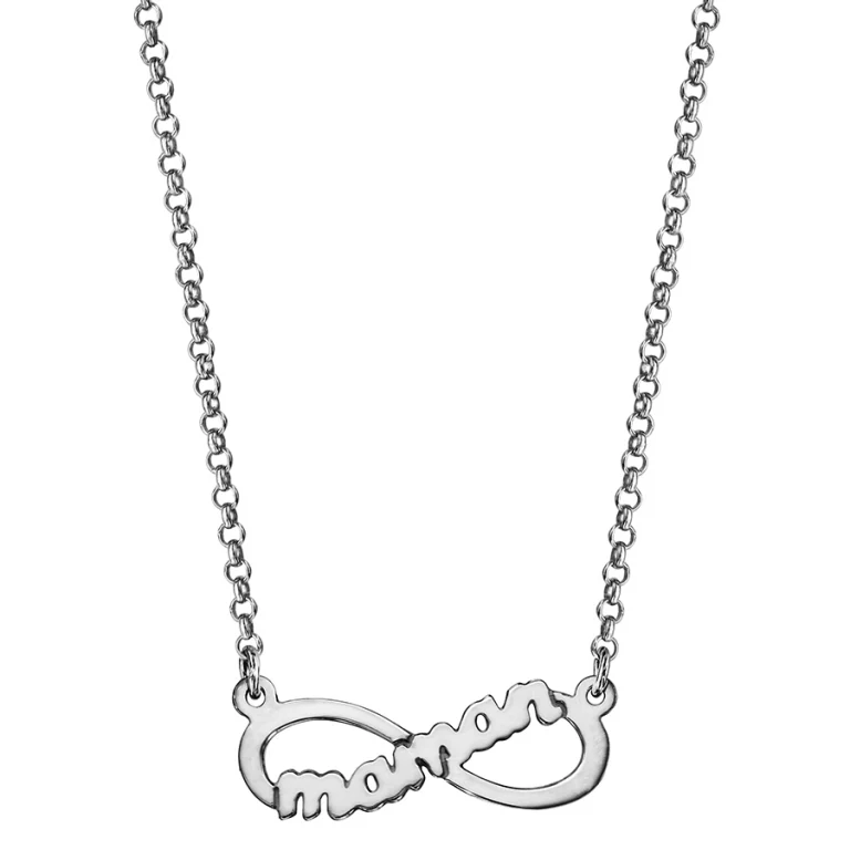 Collier infini ajouré – Argent 925 rhodié | Azuline