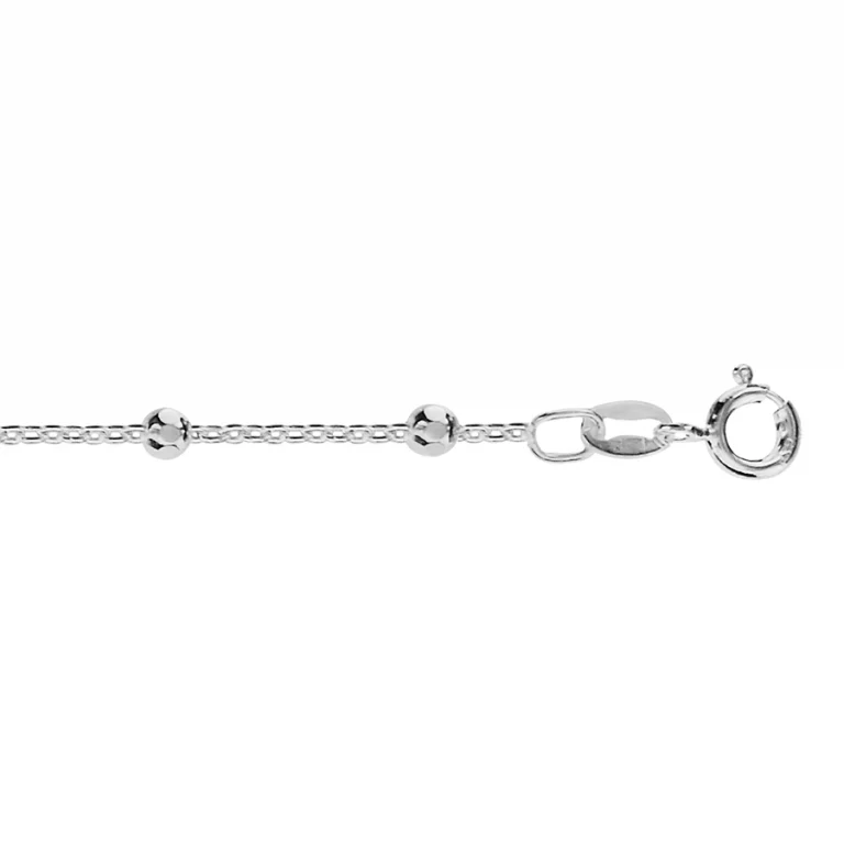 Collier boules facetées – Argent 925 rhodié | Azuline