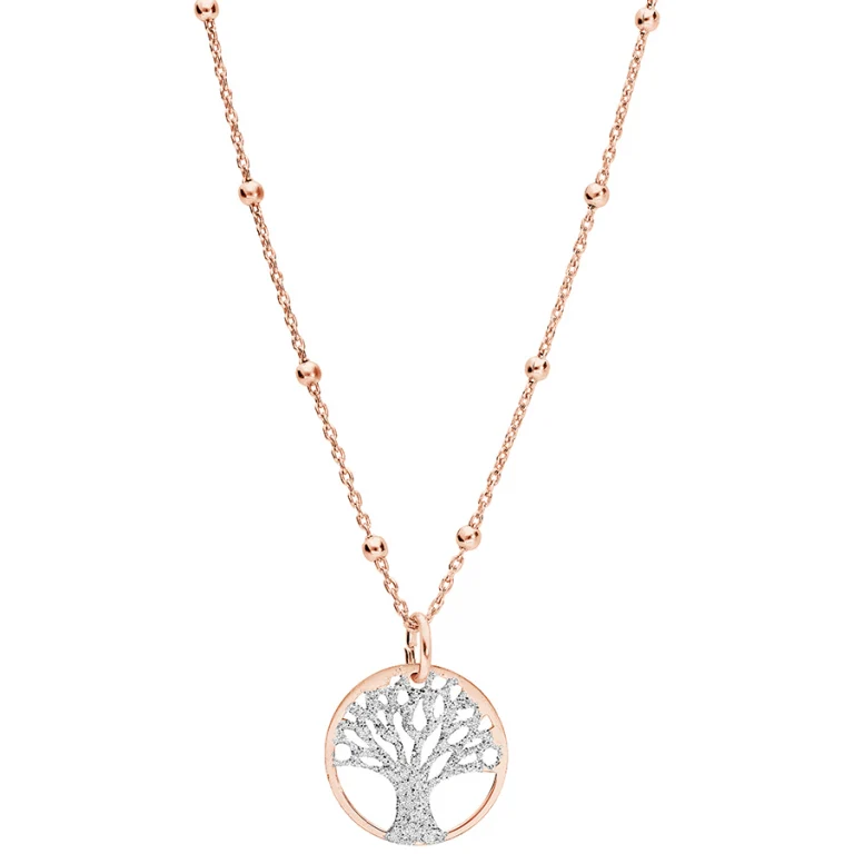 Collier arbre de vie – Argent 925 doré rose | Azuline