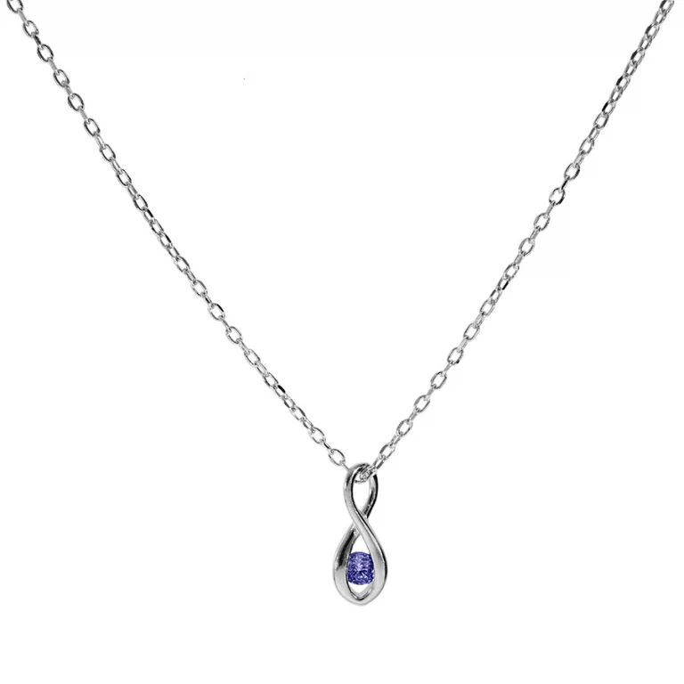 Collier infini à oxyde bleu foncé – Argent 925 rhodié | Azuline