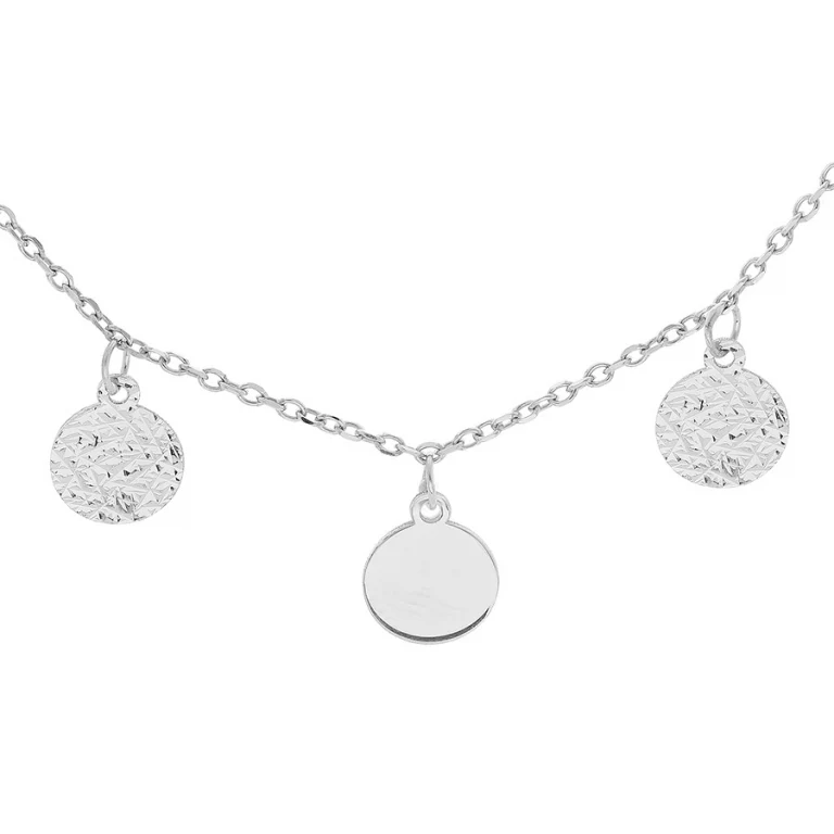 Collier pastilles diamanté – Argent 925 rhodié | Azuline