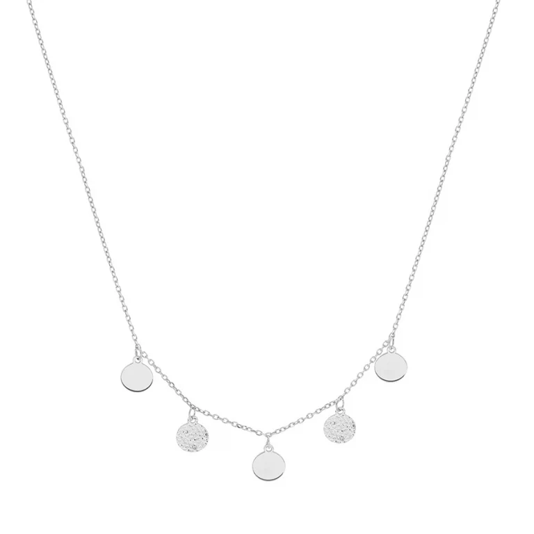 Collier pastilles diamanté – Argent 925 rhodié | Azuline