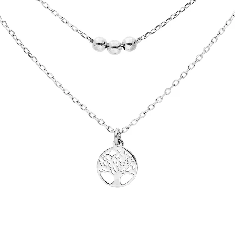 Collier arbre double rang – Argent 925 rhodié | Azuline