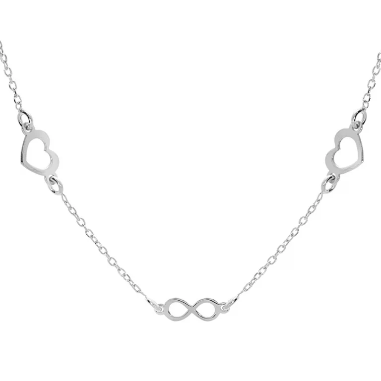 Collier cœur infini – Argent 925 rhodié | Azuline