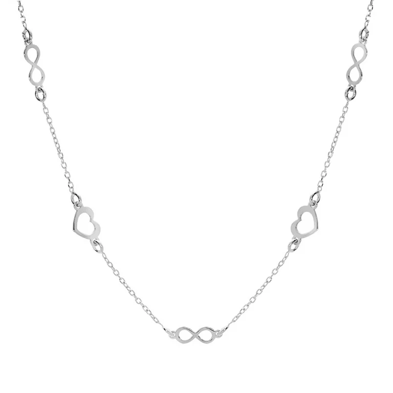 Collier cœur infini – Argent 925 rhodié | Azuline