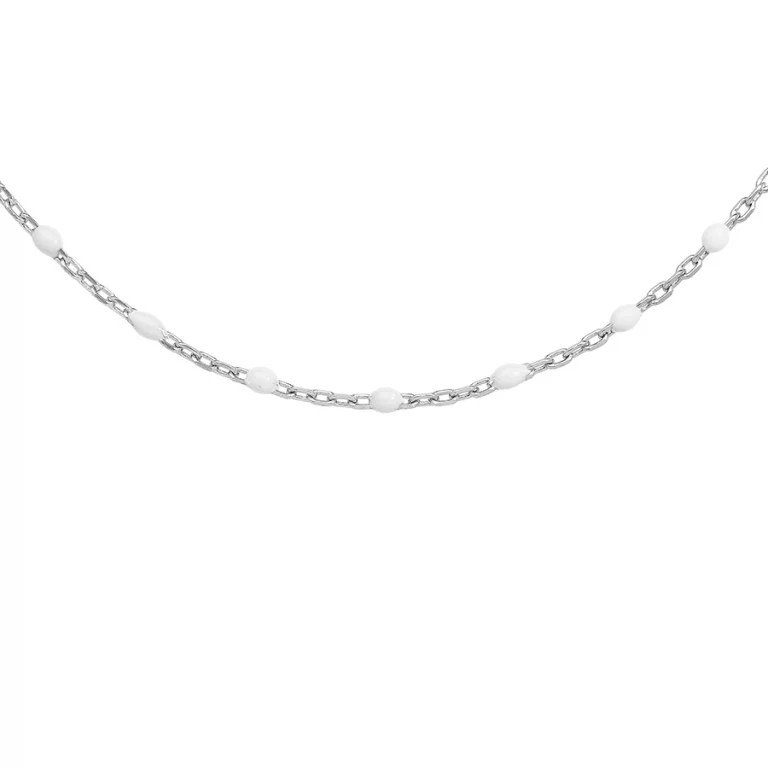 Collier olives coloris blanc – Argent 925 rhodié | Azuline