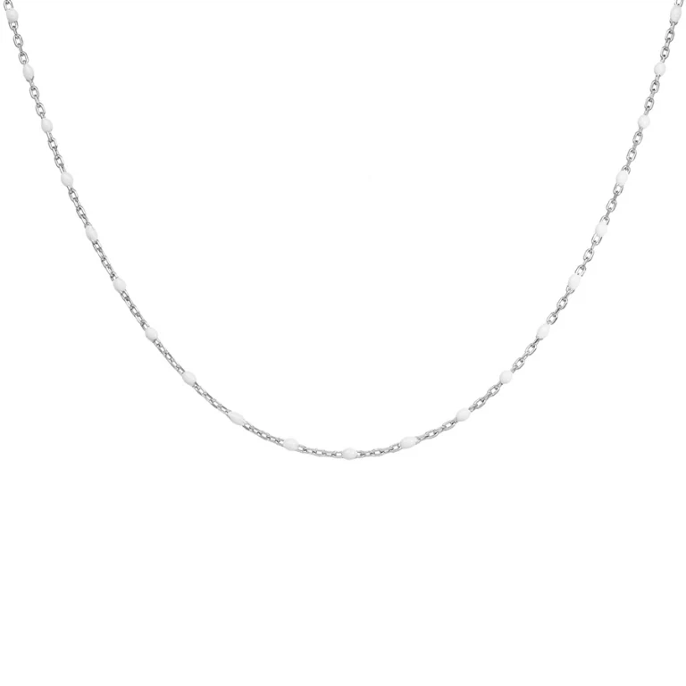 Collier olives coloris blanc – Argent 925 rhodié | Azuline