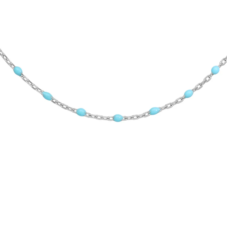 Collier olives coloris turquoise – Argent 925 rhodié | Azuline