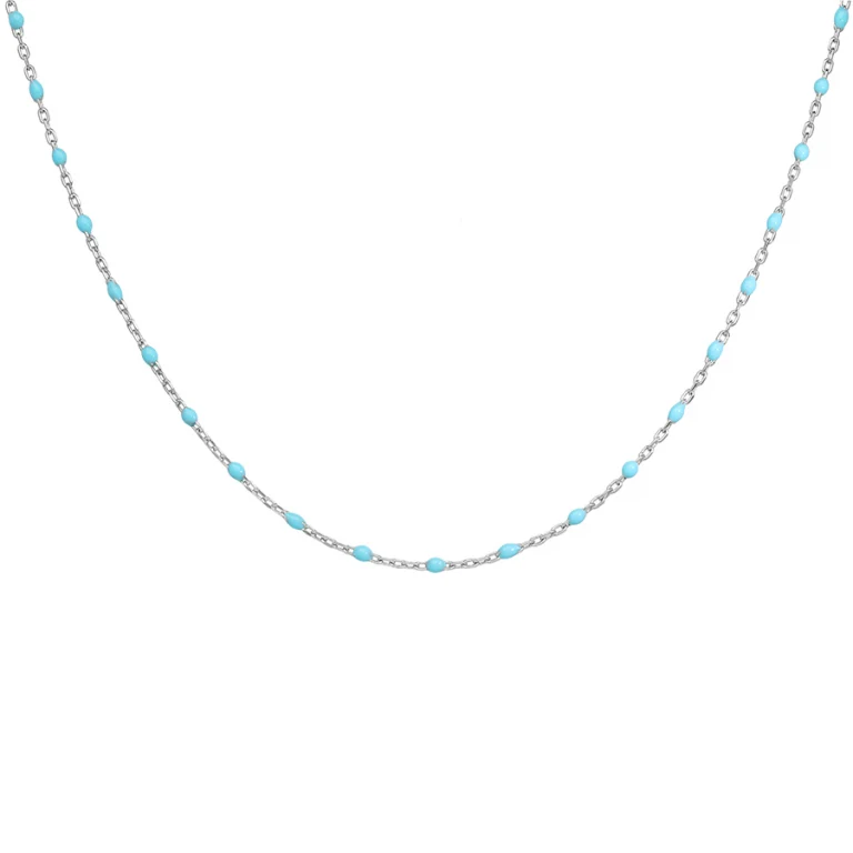 Collier olives coloris turquoise – Argent 925 rhodié | Azuline